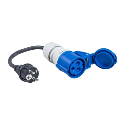 Connectra 48.900 Câble de jonction 25cm - H07RN-F - 3 G 1.5 mm² Fiche Schuko vers CEE