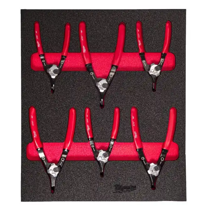 Milwaukee Accessoires 4932493633 Jeu de pinces à ressort PACKOUT Foam Inlay 6 pièces