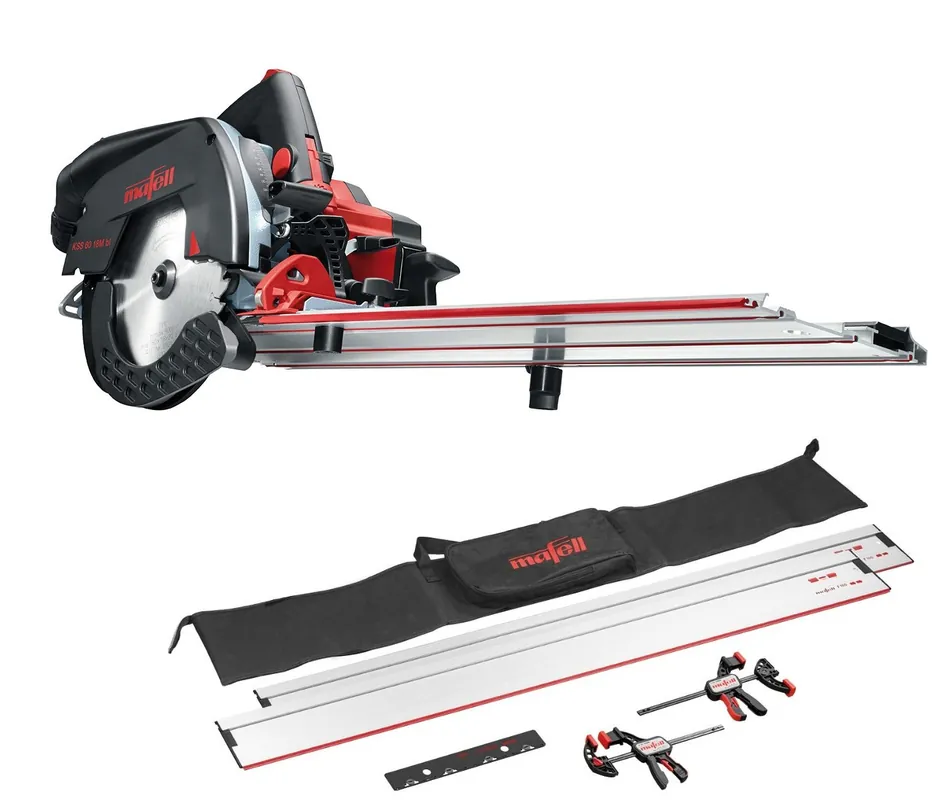 Mafell 1P0404 KSS60 18M Accu système de tronçonnage 67 mm 18V 5.5Ah LiHD en mallette + Guide Règle Bag-Set