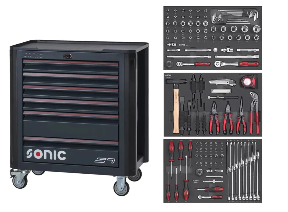 Sonic 714075 Chariot à outils rempli NEXT S7 140 pièces