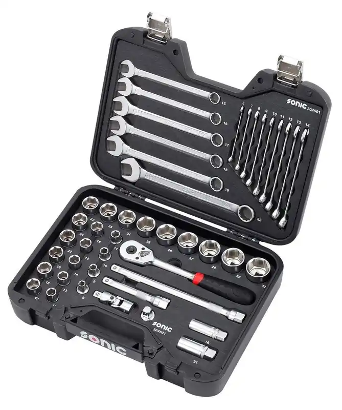 Sonic 304501 Assortiment de douilles avec cliquet 1/2 45 pièces