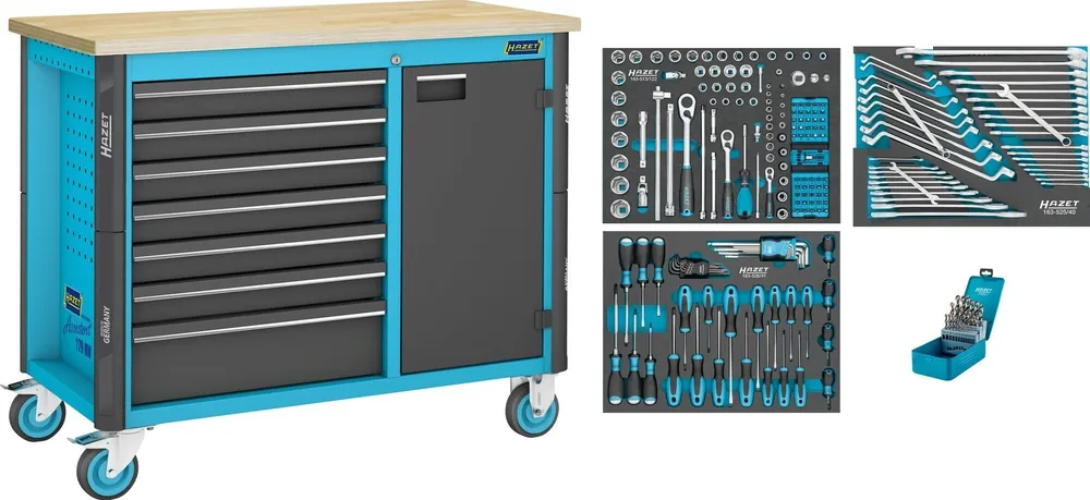 Hazet 179NW-7/228 Hazet 179NW-7/228 Chariot à outils rempli 228 pièces