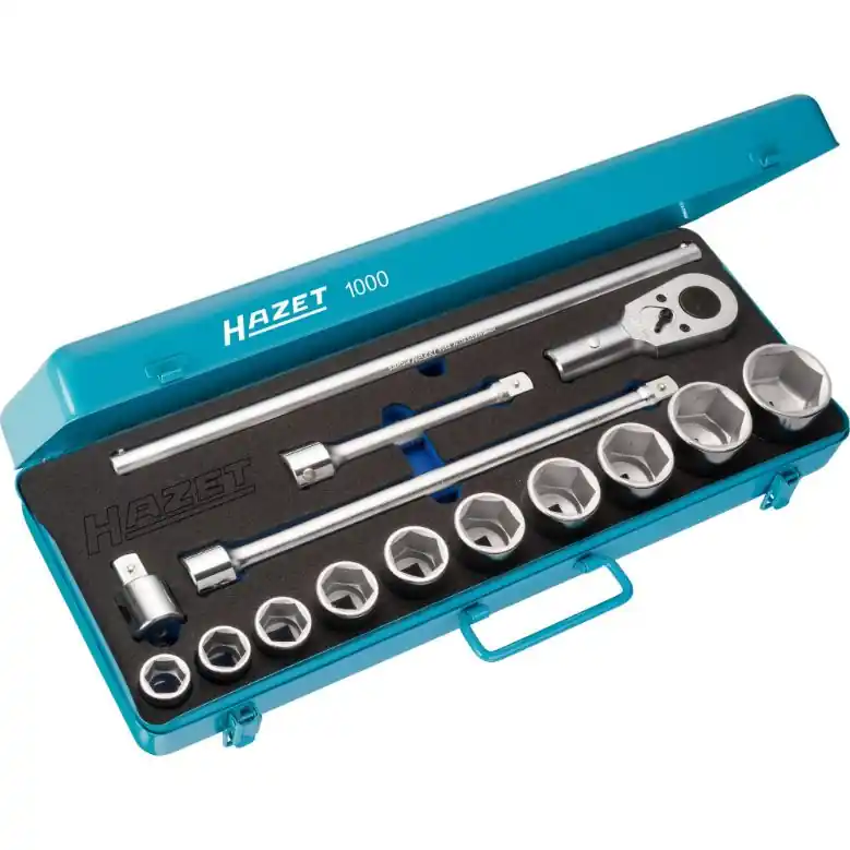 Hazet 1000 Jeu de douilles 3/4" 6 côtés 15 pièces 22-50 mm
