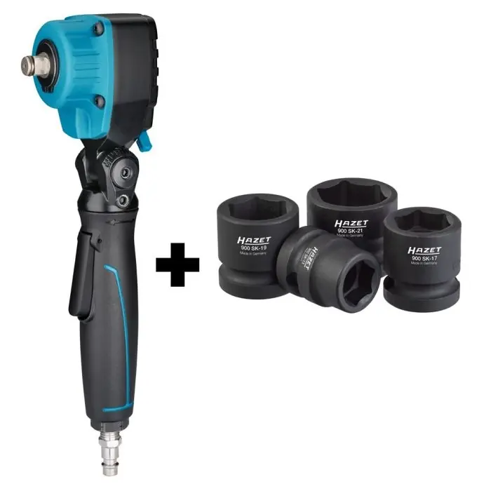 Hazet 9012ATT.PROMO Clé à chocs 550Nm 1/2" + 4 douilles