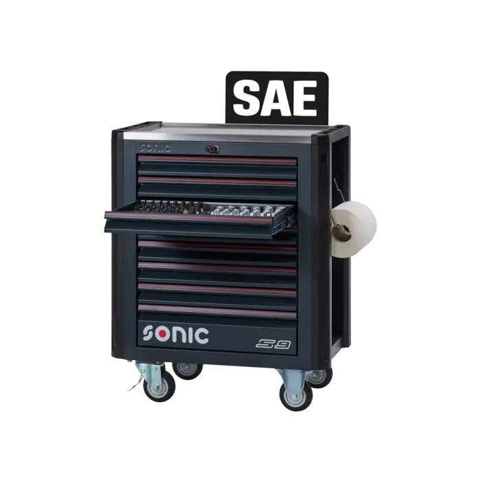 Sonic 716877 Chariot à outils rempli SAE NEXT S9 168 pièces