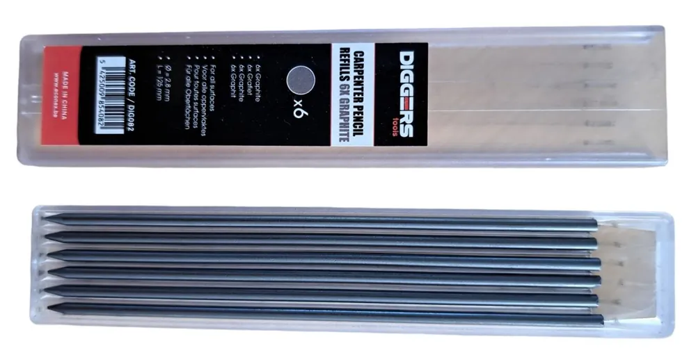 DIGGERS DIG037 Recharges Marqueur crayon graphite 6 pcs.