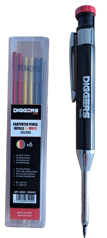 DIGGERS DIG006 Crayon marqueur, avec 6 recharges
