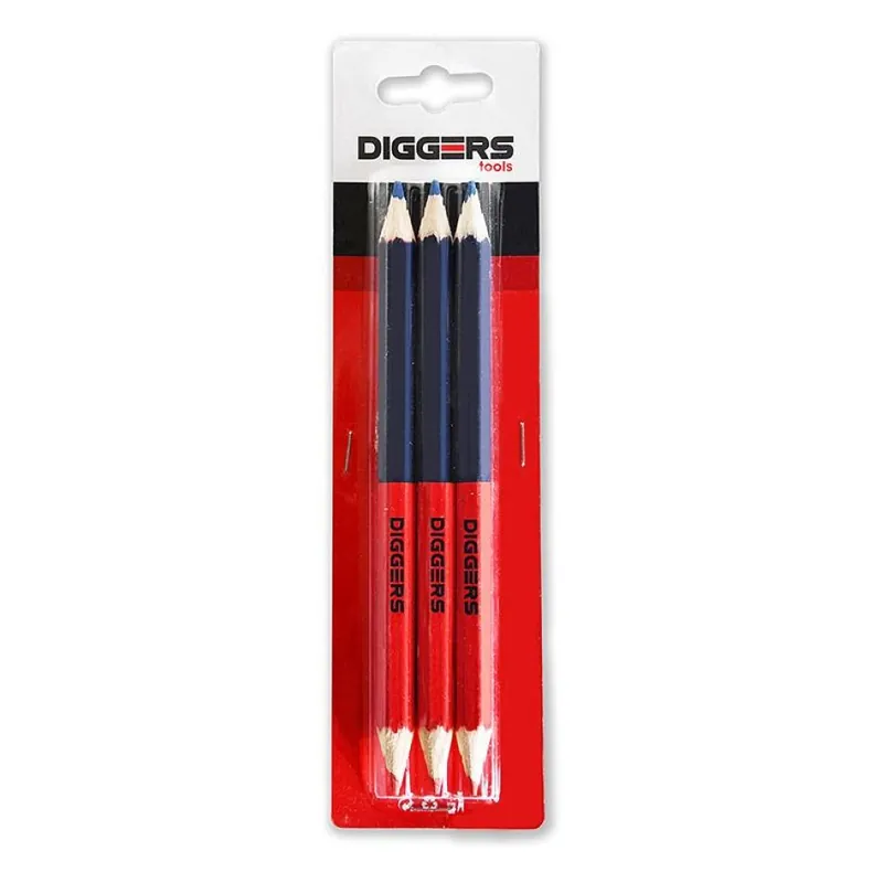 DIGGERS DIG425 Crayon Duo 17,6 cm rouge/bleu 12 pcs.