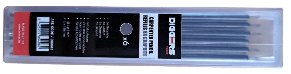 DIGGERS DIG082 Recharges Graphite 6 pièces