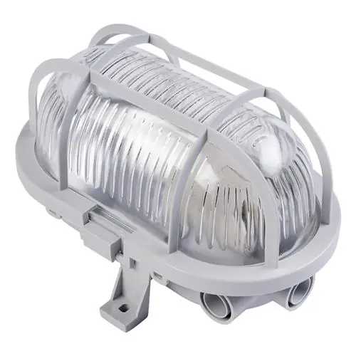 Eurolux 66.023.02 Lampe de chantier LED Bulleye 60-P - gris - E27 - boîtier plastique avec panier en plastique