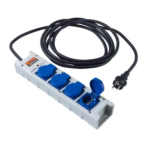 Connectra 46.477.10 Bloc de connexion nylon 4 gang - 5m - H07RN-F - 3 G 2.5 mm²