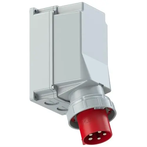 PCE 45.080 Dispositif-WCD en saillie 125A - 400V - 5P - IP44 - 6h - rouge