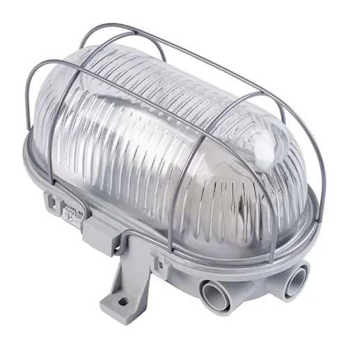 Eurolux 66.021.02 Lampe de chantier LED Bulleye 60-D - gris - E27 - boîtier plastique avec panier en fil de fer