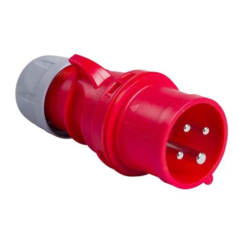 PCE 41.010 Fiches CEE 16A - 400V - 4P - IP44 - 6h - rouge