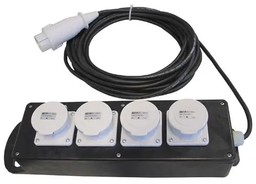 Connectra 48.205.50 Bloc de distribution à 4 voies - 42V - 10m - H07RN-F - 2 x 1.5 mm²