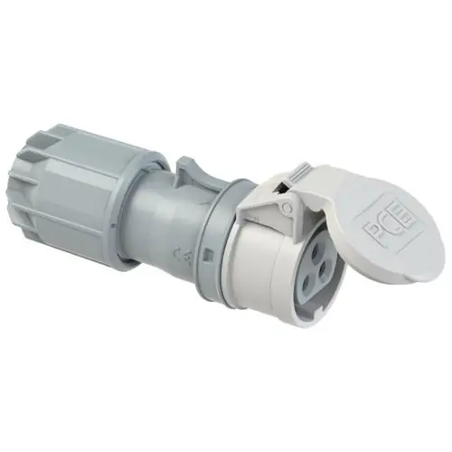 PCE 42.120 Fiche de couplage CEE 16A - 42V - 3P - IP44 - 12h - blanc