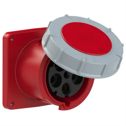 PCE 44.080 WCD encastré CEE 125A - 400V - 5P - IP67 - 6h - rouge