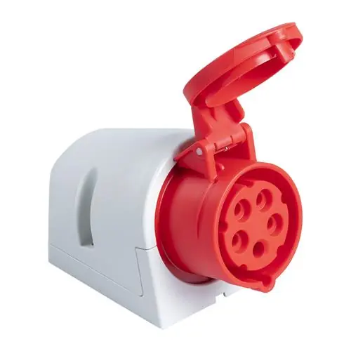 PCE 43.040 WCD en saillie CEE 32A - 400V - 5P - IP44 - 6h - rouge