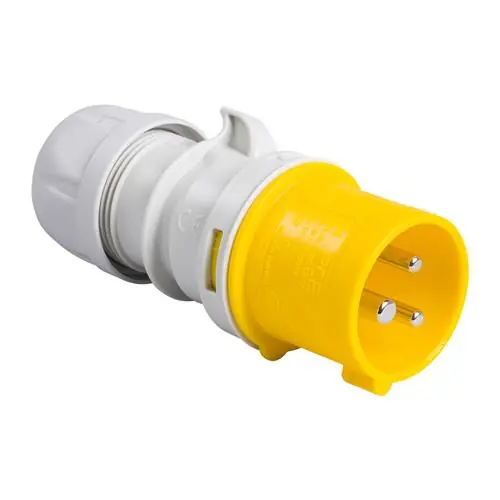 PCE 41.130 Fiche CEE 16A - 110V - 3P - IP44 - 4h - jaune
