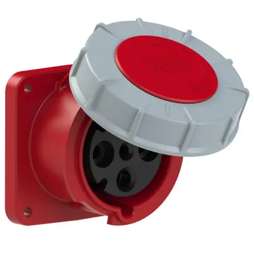 PCE 44.050 WCD encastré CEE 63A - 400V - 4P - IP67 - 6h - rouge