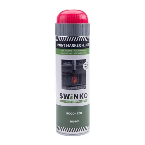 Swinko 24.001.04 Peinture de marquage Marqueur à peinture 500 ml - rouge fluorescent