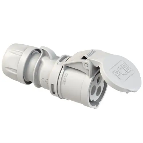 PCE 42.261 Fiche de couplage CEE 16A - 230V - 3P - IP44 - 1h - blanc
