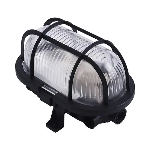 Eurolux 66.023.01 Lampe de chantier LED Bulleye 60-P - noir - E27 - boîtier plastique avec panier en plastique