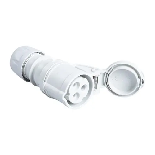 PCE 42.260 Fiche de couplage CEE 16A - 230V - 3P - IP44 - 12h - blanc