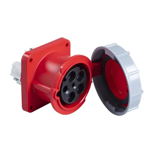 PCE 44.060 WCD encastré CEE 63A - 400V - 5P - IP67 - 6h - rouge