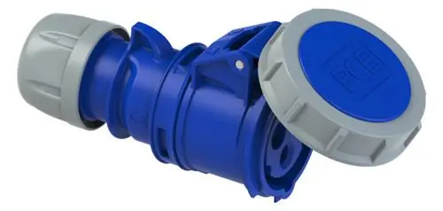 PCE 42.002 Fiche de couplage CEE 16A - 230V - 3P - IP67 - 6h- bleu