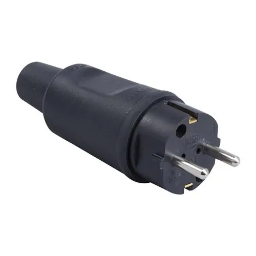 Kopp 46.210 Bouchon en caoutchouc - 10/16A - IP44 - RA - noir - Kema - VDE