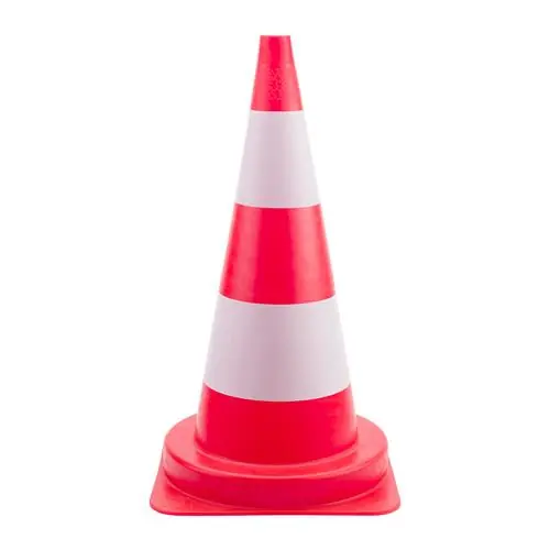 Swinko 24.002.75 Cône de signalisation PVC orange/blanc - 75 cm