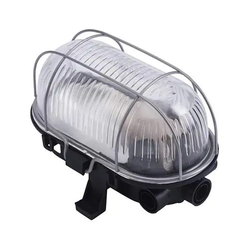 Eurolux 66.021.01 Lampe de chantier LED Bulleye 60-D - noir - E27 - boîtier plastique avec panier en fil de fer