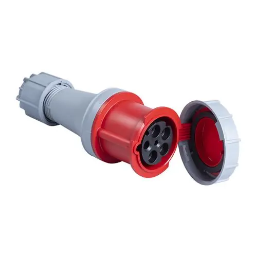 PCE 42.060 Fiche de couplage CEE 63A - 400V - 5P - IP67 - 6h - rouge