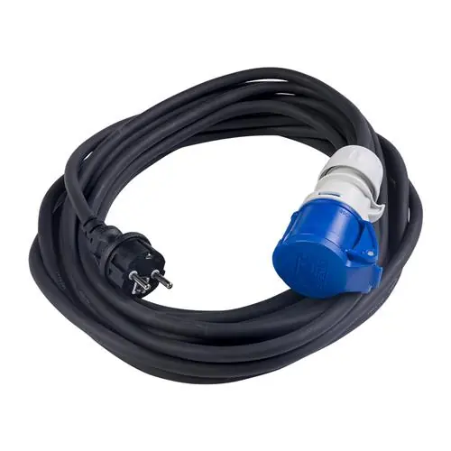 Connectra 48.970 Câble de jonction 20m - H07RN-F - 3 G 2,5mm² Schuko plug to CEE