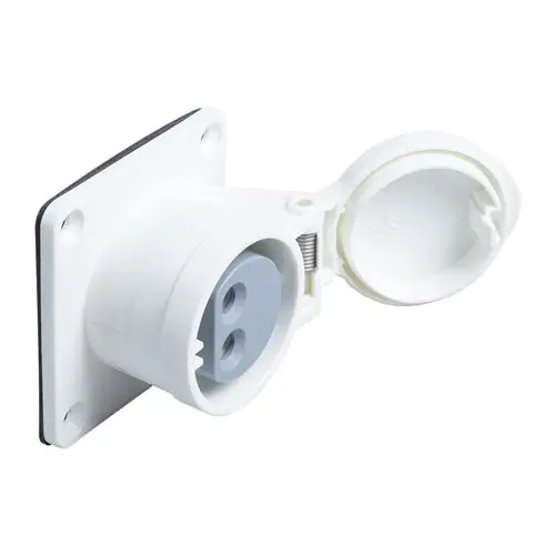 PCE 44.115 WCD encastré CEE 16A - 42V - 2P - IP44 - 12h - blanc