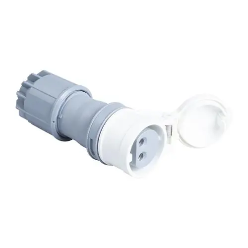 PCE 42.115 Fiche de couplage CEE 16A - 42V - 2P - IP44 - 12h - blanc