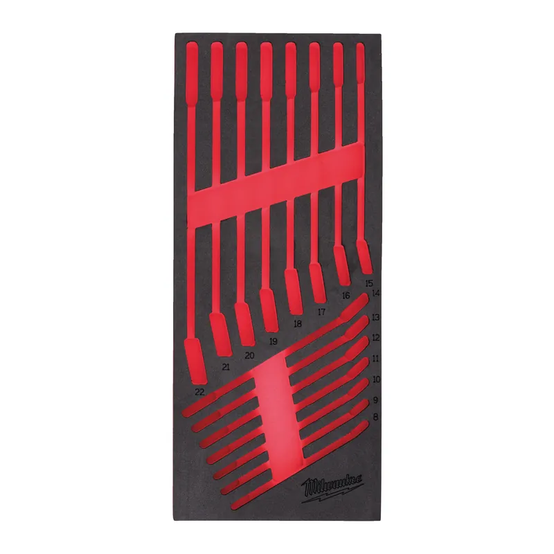 Milwaukee Accessoires 4932493665 Jeu de clés pour anneaux d‘incrustation en mousse vide MAXBITE™ (15 pièces)