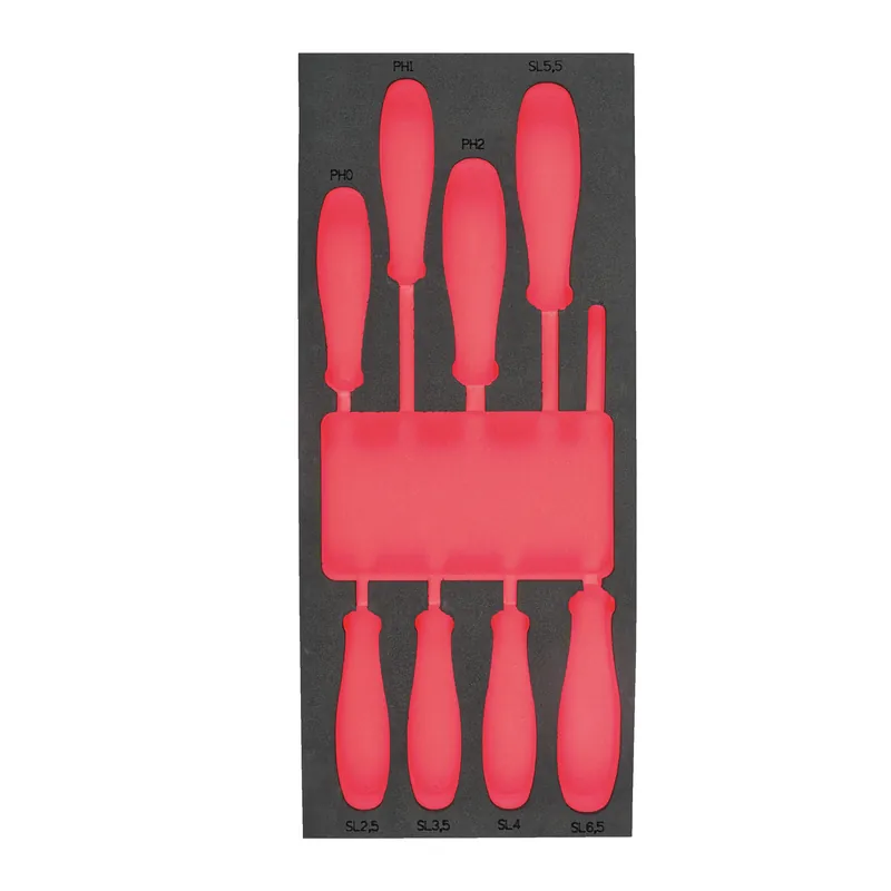 Milwaukee Accessoires 4932493678 Inlay mousse vide Jeu de tournevis VDE à trois lobes (8 pièces)