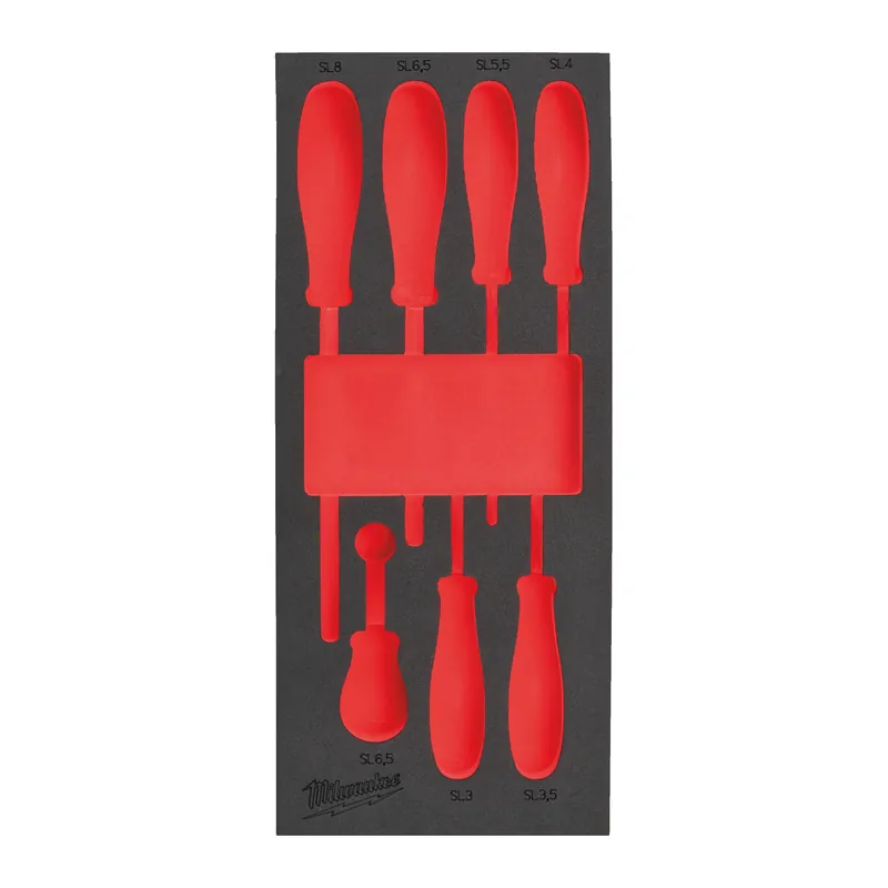Milwaukee Accessoires 4932493673 Mousse vide Tournevis pour incrustation SL Set (7 pièces)
