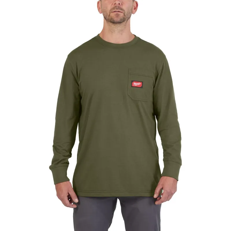 Milwaukee Accessoires 4932493048 T-shirt de travail à manches longues vert S 1st