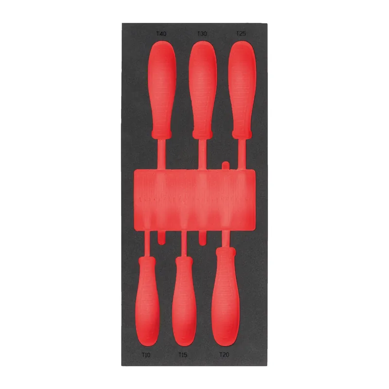 Milwaukee Accessoires 4932493670 Mousse vide Tournevis pour incrustation TX Set 2 (6 pièces)