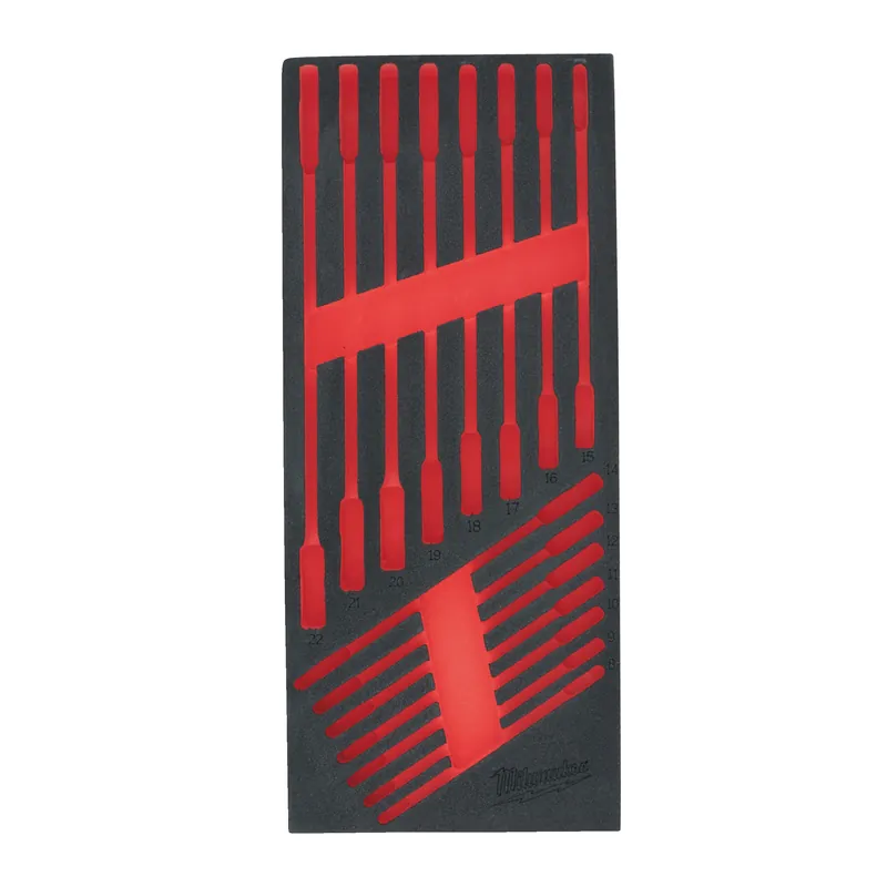 Milwaukee Accessoires 4932493666 Inclusion de mousse vide Ensemble de clés à cliquet MAXBITE 15 pièces