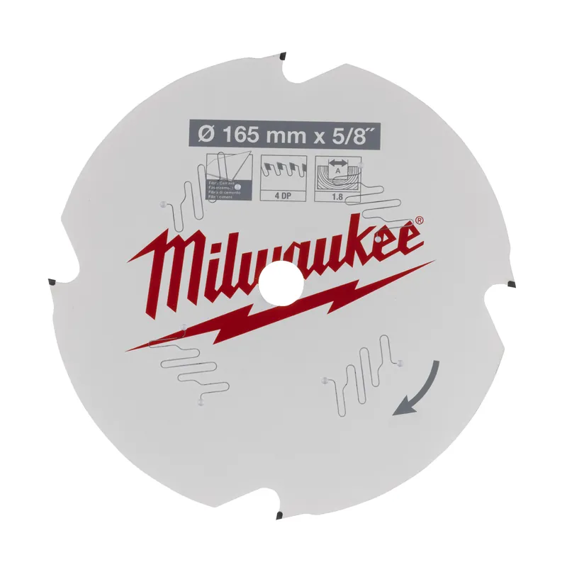 Milwaukee Accessoires 4932493217 Lame de scie circulaire CSB P FC 165 x 5 / 8 x 2,2 x 4D