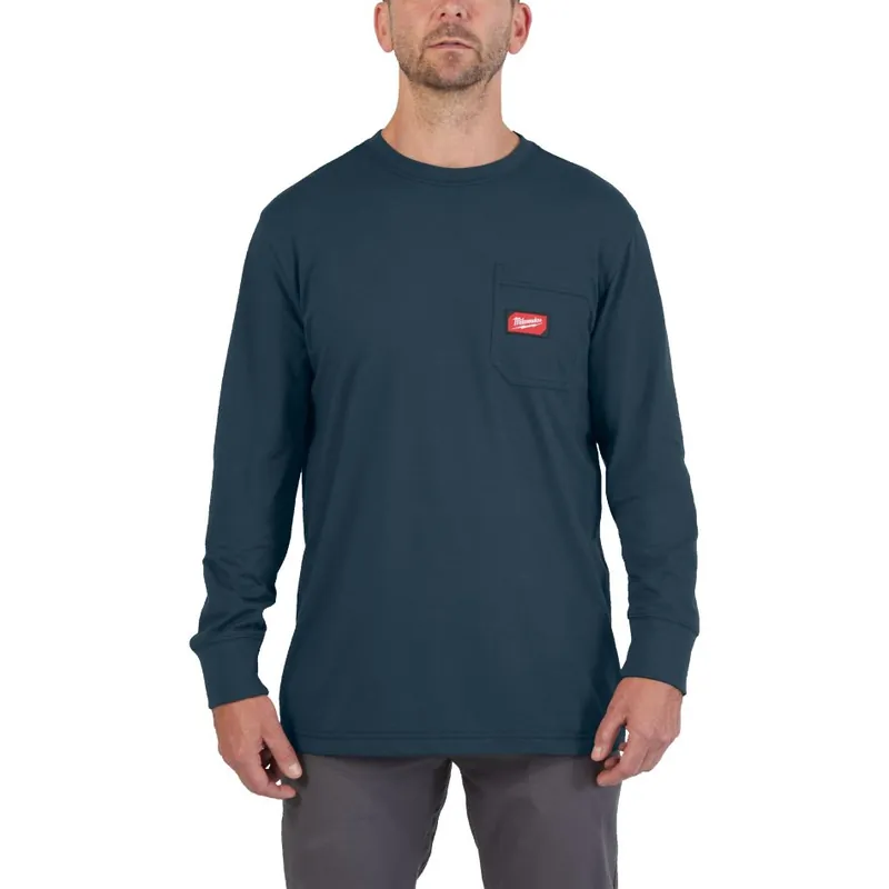 Milwaukee Accessoires 4932493047 T-shirt de travail à manches longues bleu XXL 1st