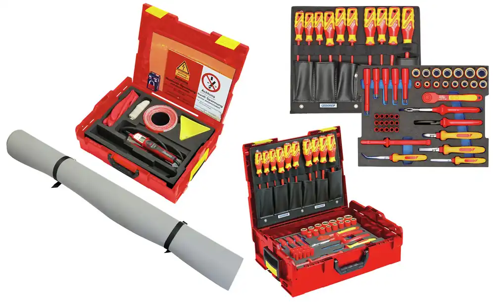Gedore 3445720 1100-1094-95 ES VDE Set d‘outils Hybride + extension en L-Boxx 63-Pièces