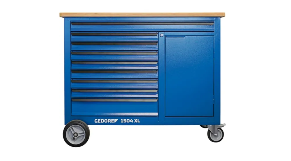 Gedore 2259001 1504 XL 1710 Établi mobile extra large avec 9 tiroirs