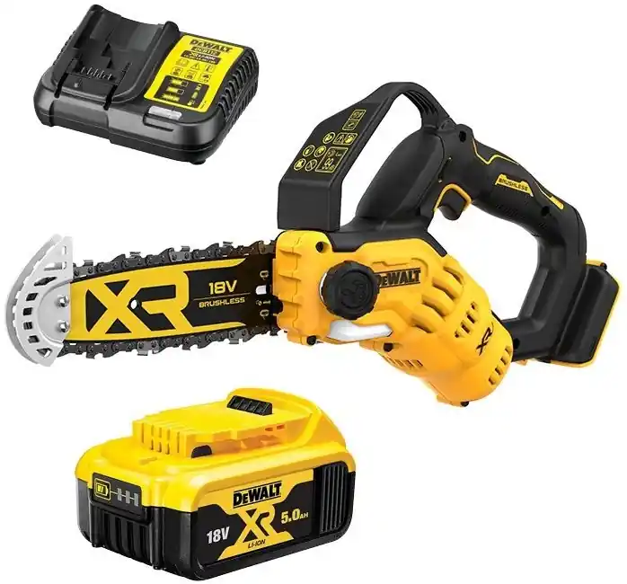 DeWalt DCMPS520P1-QW Scie d‘élagage Accu 20 cm 18V 5.0Ah Li-Ion