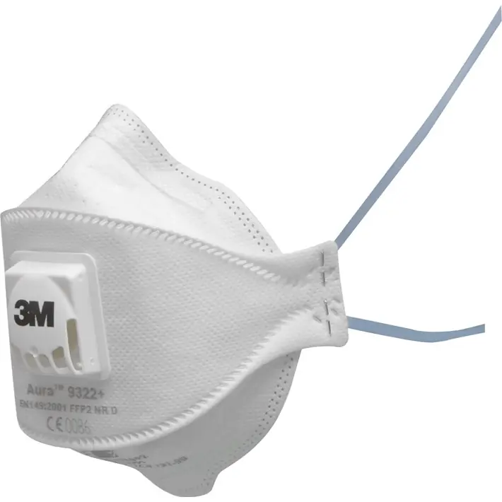 3M 1.21.15.932.25 9322+GEN3 Masques anti-poussière Aura FPP2 + valve 10 pièces