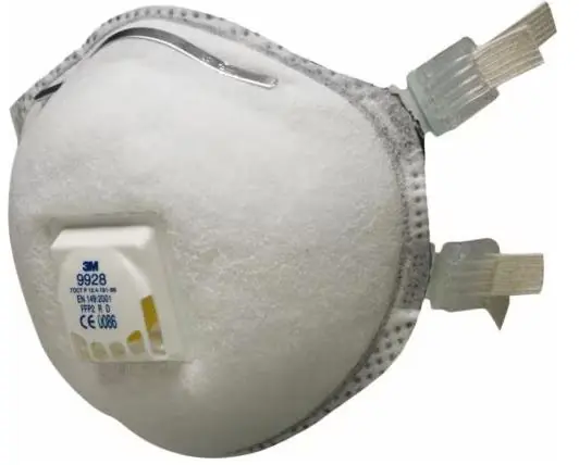 3M 1.21.15.992.80 9928 Masque de fumée de soudage FFP2 R D avec soupape d‘expiration 10 pièces